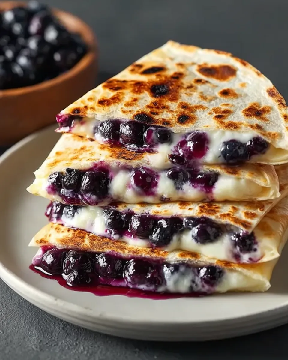 Crispy Blueberry Breakfast Quesadilla: A Sweet 5-Minute Morning Treat
