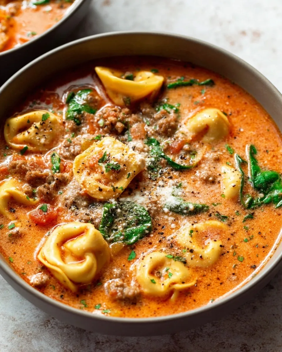 Creamy Slow Cooker Tortellini Soup with Sausage: A Cozy Comfort Dinner