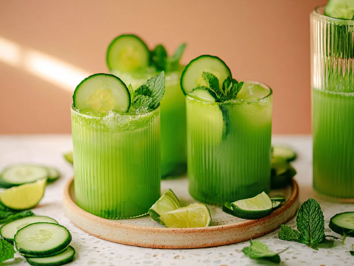 Bright and Refreshing Cucumber Lime Agua Fresca